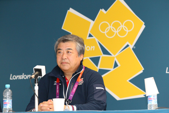 London 2012 Olympic Games Preview Japan National Team Headquarters Press Conference Haruki Uemura  JPN , Commander JULY 24, 2012   Olympic : Japan Delegation Japan Delegation during the Press Conference for the London 2012 Olympic Games at Athlete s Village Media Centre, in London, UK.  Photo by YUTAKA AFLO SPORT   1040 .