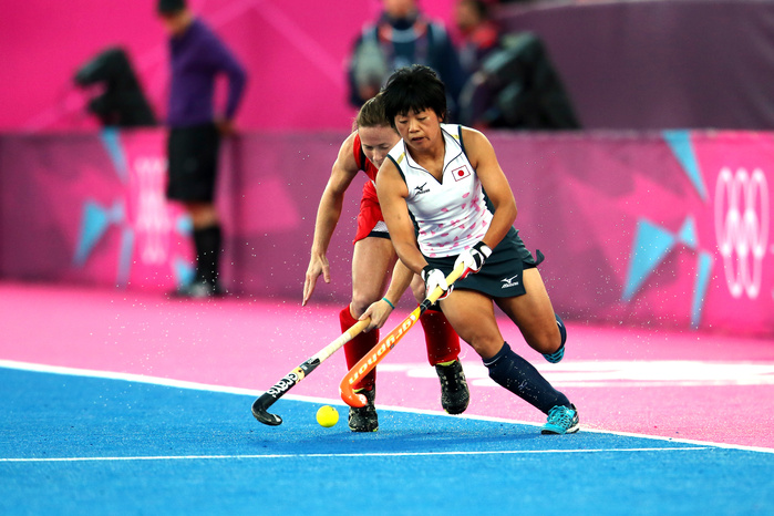 London 2012 Olympics Women s Hockey Sachimi Iwao  JPN  JULY 29, 2012   Hockey : Women s Preliminary Round Pool A match between Great Britain 4 0 Japan Women s Preliminary Round Pool A match between Great Britain 4 0 Japan at Olympic Park   Riverbank Arena during the London 2012 Olympic Games in London, UK.  Photo by Koji Aoki AFLO SPORT   0008 .
