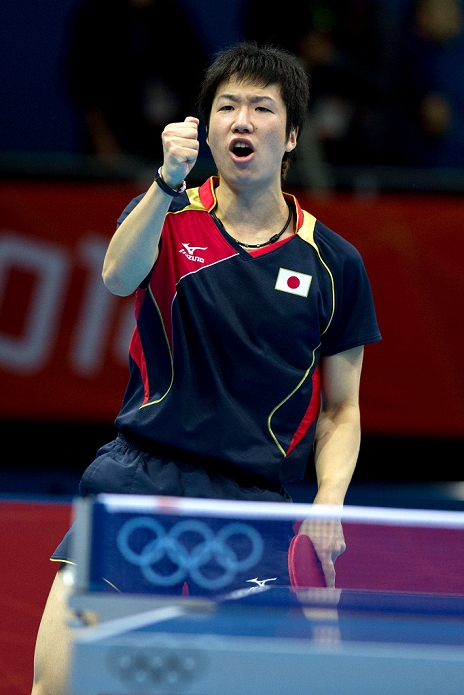 London 2012 Olympic Games Table Tennis Men s Singles Jun Mizutani  JPN , JULY 30, 2012   Table Tennis : Men s Singles 3rd round match at ExCeL during the London 2012 Olympic Games in London, UK. Enrico Calderoni AFLO SPORT   0391 .