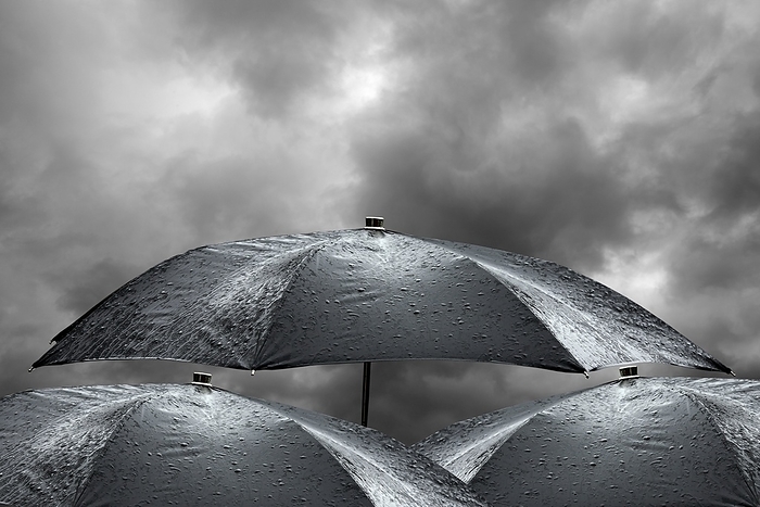 Wet umbrellas, composite image Wet umbrellas, composite image.