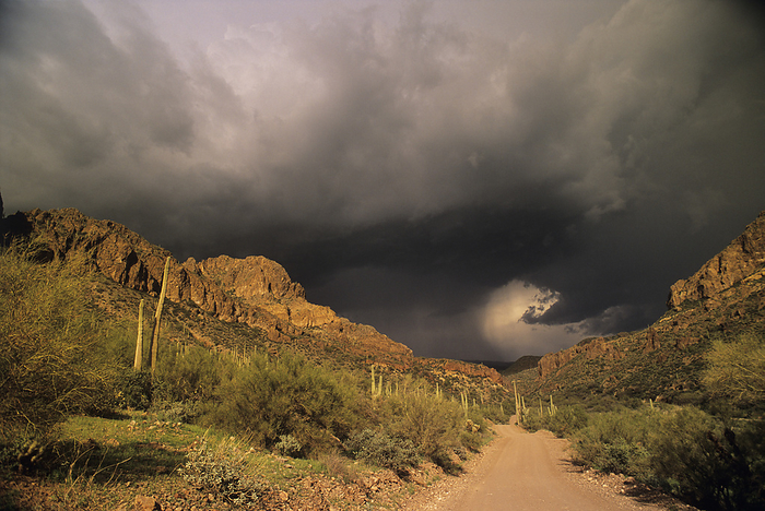 Storm clouds Storm clouds over Superstition Mountain in Arizona, USA.
