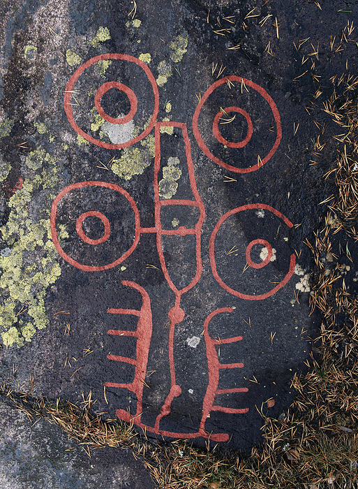Nordic Bronze Age petroglyph Nordic Bronze Age petroglyph. This petroglyph is part of the Vitlyckehall, a large flat rock containing many similar petroglyphs. This image depicts sexual reproduction. The surrounding area has been declared a World Heritage Site by UNESCO. Photographed in Tanumshede, Bohuslan, Vastra Gotaland, Sweden.