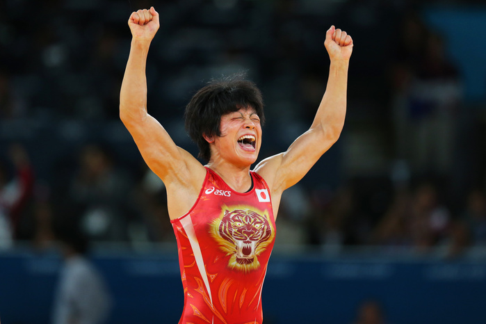London 2012 Olympics Wrestling Women s 48kg Obara won the gold medal Hitomi Obara  JPN  AUGUST 8, 2012   Wrestling :. Women s 48kg Freestyle Final at ExCeL Wrestling : Women s 48kg Freestyle Final at ExCeL during the London 2012 Olympic Games in London, UK.   Photo by AFLO SPORT   1045 .