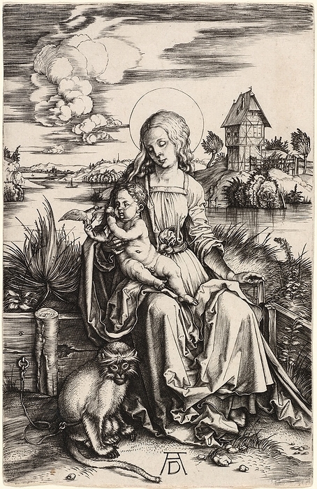 The Virgin and Child with the Monkey, c. 1498. Creator: Albrecht Durer. The Virgin and Child with the Monkey, c. 1498.