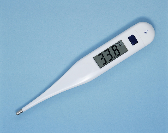 Hypothermia Hypothermia. Digital thermometer showing an lowered temperature of 33.8 degrees Celsius. This indicates hypothermia. Hypothermia results from insufficient heating of the body. It causes drowsiness, lowered breathing and heart rate, and may result in unconsciousness and death. Normal body temperature varies between 36 38 degrees Celsius. This thermometer can measure body temperature in the mouth, underarm or rectum, but can only detect hypothermia rectally.