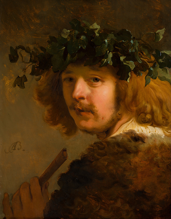 Shepherd with a flute  Self Portrait , ca 1637. Creator: Backer, Jacob Adriaensz.  1609 1651 . Shepherd with a flute  Self Portrait , ca 1637. Found in the collection of The Mauritshuis, The Hague.