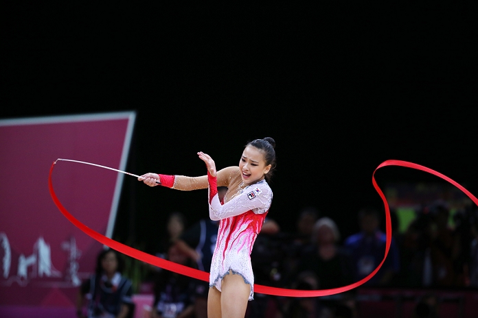 London 2012 Olympics Rhythmic Gymnastics Individual All Around Final Yeon Jae Son  KOR , AUGUST 11, 2012   Gymnastics   Rhythmic : Individual All Around Final at Wembley Arena during the London 2012 Olympic Games in  Photo by Koji Aoki AFLO SPORT   0008 .
