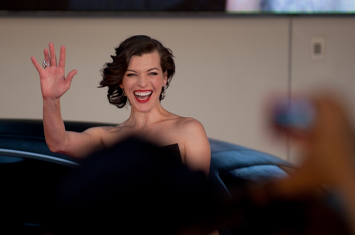 Milla Jovovich, Sep 03, 2012 : Tokyo, Japan, Milla Jovovich appears at the World Premiere  for ''Resident Evil: Retribution'' by Paul W.S. Anderson in the Roppongi Hills, Tokyo, Japan. This film will be released on September 14th. (Photo by Yumeto Yamazaki/AFLO)