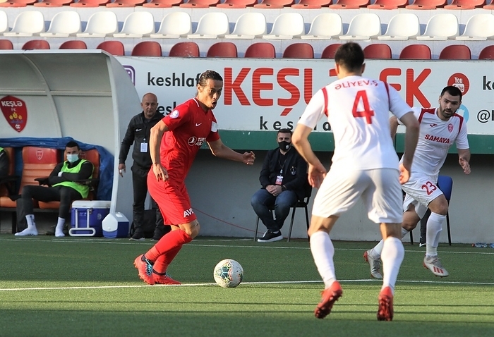 Keisuke Honda 03.05.2021 Azerbaijan. Baku  FC Neftchi player Keisuke Honda during the match against FC Keshla in Baku.