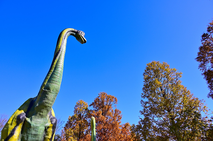 Toyohashi Museum of Natural History Outdoor Dinosaur Land, Aichi, Japan brachiosaurus