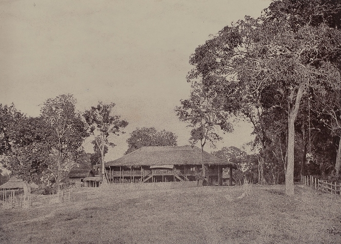 Rangoon: Mission House at Kemindine, November 1855. Creator: Captain Linnaeus Tripe. Rangoon: Mission House at Kemindine, November 1855.