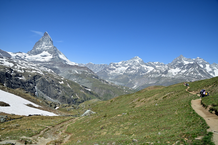 Matterhorn at the end of the Riffel Lake hiking trail