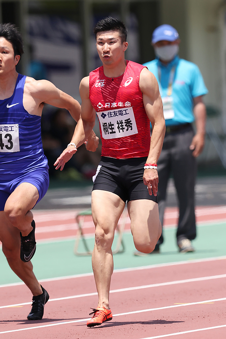 2021 Fusei Sprint Men s 100m Qualifying Yoshihide Kiryu, Yoshihide Kiryu JUNE 6, 2021   Athletics :. Fuse Sprint 2021 Men s 100m Heat at Yamata Sports Park, Tottori, Japan.  Photo by Naoki Morita AFLO SPORT 