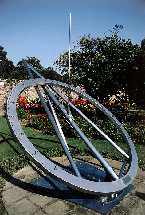 Modern sundial at Royal Greenwich Observatory A modern sundial photographed in the grounds of the Royal Greenwich Observatory at Herstmonceux Castle, Sussex, UK.