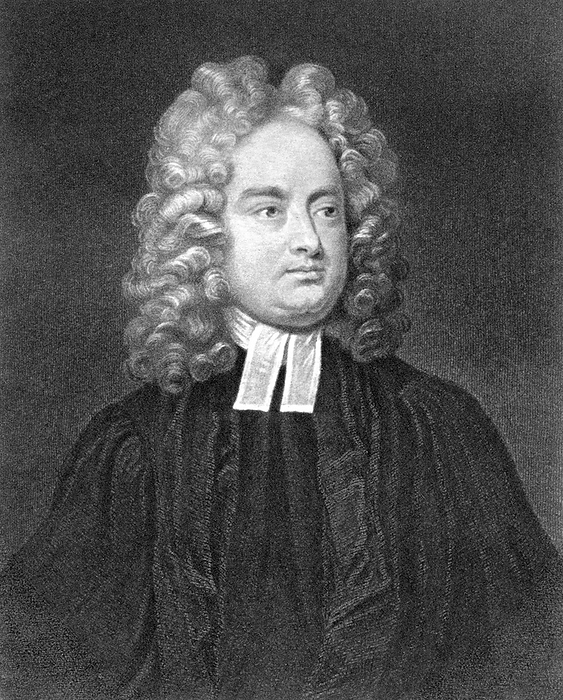 Jonathan Swift (1667-1745) Anglo-Irish satirist, poet and cleric. Lithograph after portrait by Charles Gervas (c1675-1739) Irish painter and printmaker