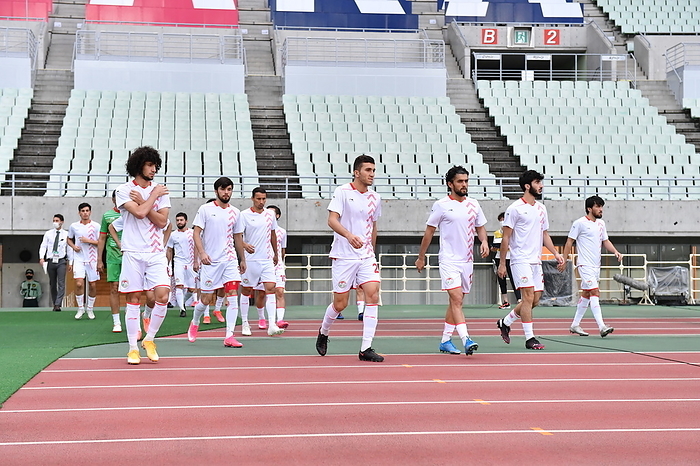 2022 FIFA World Cup Asia 2nd Preliminary Round Tajikistan players before the FIFA World Cup Qatar 2022 Asian Qualifier Second Round Group F match between Tajikistan 4 0 Myanmar at Yanmar Stadium Nagai in Osaka, Japan, June 15, 2021.  Photo by JFA AFLO 