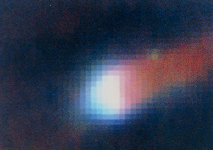HST image of dust disc around star in Orion nebula Birth of another solar system. False colour image of a protoplanetary disc   proplyd    around a young star in the Orion Nebula, observed by the Hubble Space Telescope  HST . The star, thought to be less than one million years old, is the white patch at centre. Here, a long  tail  is seen: matter evaporated from the proplyd by nearby hot stars, then carried away by a strong stellar   wind  . The dust is material left over from stellar formation, its rotation causing it to form a flattened disc around the new star. The dust may later agglomerate to form planets. The HST has discovered 15 such proplyds in the Orion Nebula. 