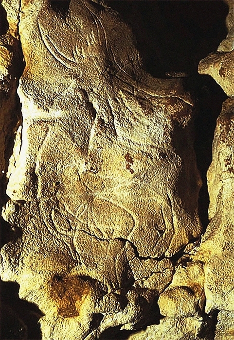 Der Sorcerer of Le Gabillou  , ca 17,200 BP. Creator: Art of the Upper Paleolithic. Der Sorcerer of Le Gabillou  , ca 17,200 BP. Found in the collection of Le Gabillou, Dordogne, France.