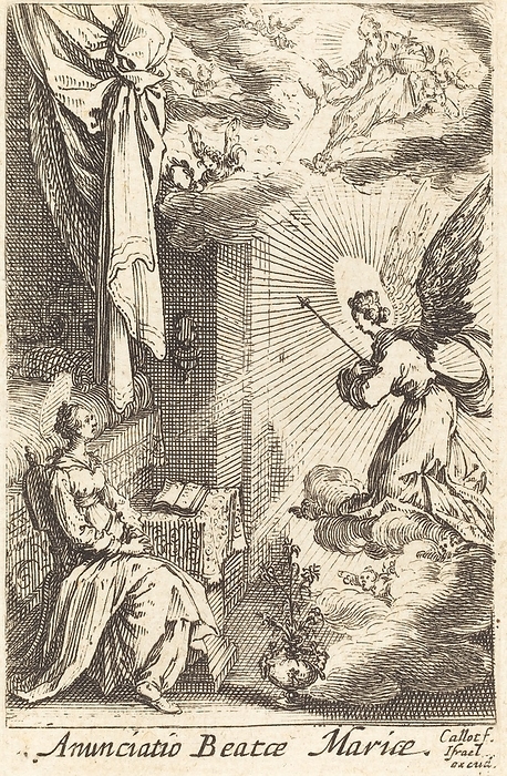 The Annunciation, in or after 1630. Creator: Jacques Callot. The Annunciation, in or after 1630.
