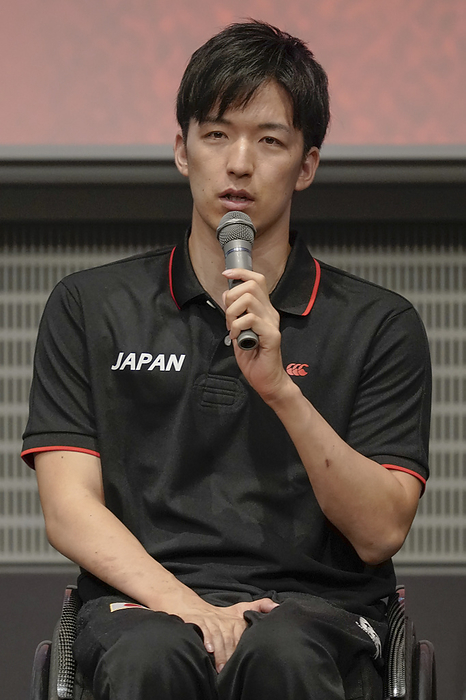 Tokyo 2020 Paralympic Games Wheelchair Rugby Japan National Team nominees announced Shunya NAKAMACHI, June 21, 2021   Wheelchair Rugby : Presentation at Panasonic Center durring Tokyo 2020 Palarympic Wheelchair Rugby Japan Presentation of recommended player for Japan delegation, Japan.  Photo by SportsPressJP AFLO 