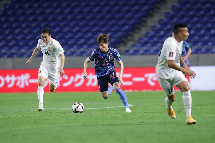 2022 FIFA World Cup Asia 2nd Preliminary Round Japan s Kyogo Furuhashi during the FIFA World Cup Qatar 2022 Asian Qualifier Second Round Group F match between Japan 5 1 Kyrgyzstan at Panasonic Stadium Suita in Osaka, Japan, June 15, 2021.  Photo by JFA AFLO 