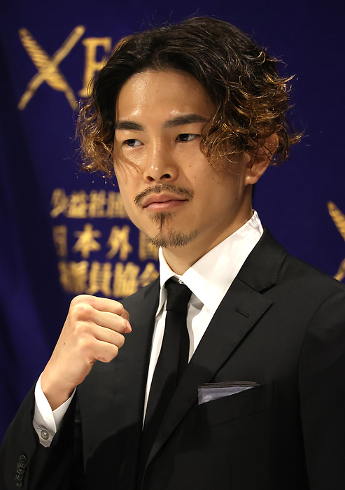 WBO Super flyweight champion Kazuto Ioka holds a press conference  June 25, 2021, Tokyo, Japan   World Boxing Organization  WBO  super flyweight champion Kazuto Ioka poses for photo as he speaks at the Foreign Correspondents  Club of Japan in Tokyo on Friday, June 25, 2021. Japan Boxing Commission  JBC  found positive for drug after the December title bout and informed the police as marijuana was detected in his urine. JBC apologized Ioka later as another sample was negative at a doping test and their handling of urine sample was wrong way.     Photo by Yoshio Tsunoda AFLO  