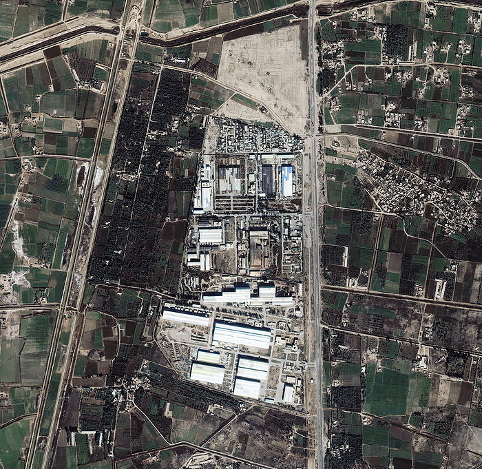Taji missile facility, Iraq Taji missile facility, Iraq, satellite image. This site, which is 30 kilometres north of Baghdad, was the primary location for Iraq s long range missile program. Work at the site included research and development of missile launchers, design, construction, and modification of missiles and rockets, and the production of missile casings. The site was also reportedly ear marked for the production of nuclear weapons. Taken by the Ikonos satellite on 8 February 2003.