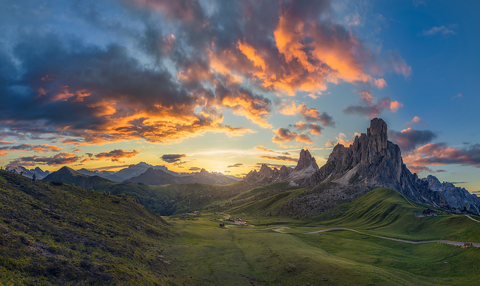 The Giau Pass is a high mountain pass in the Dolomites