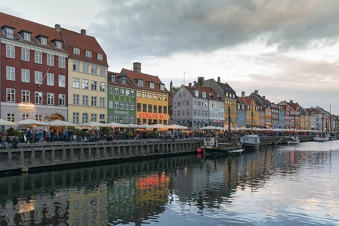 Copenhagen, Denmark Colourful houses on the Nyhavn Canal, Copenhagen, Denmark, Europe