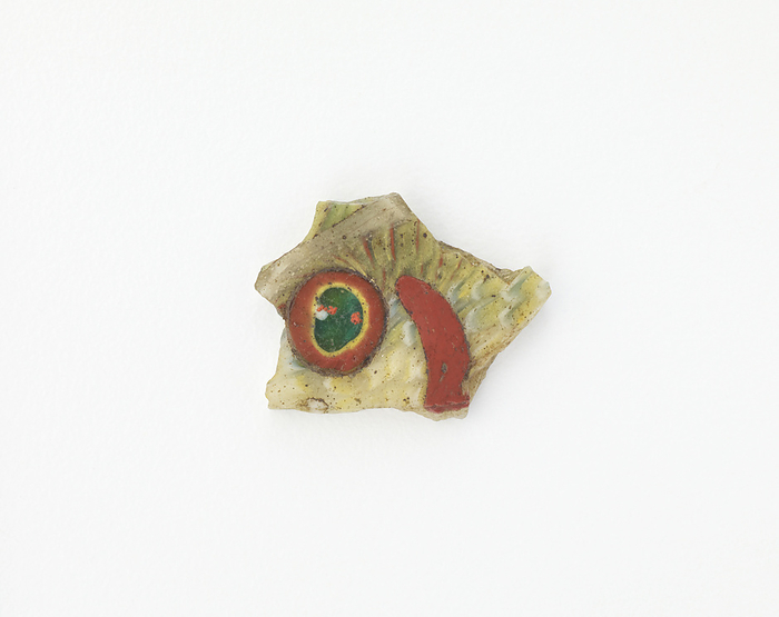 Fragment of an inlay with fish design, Ptolemaic Dynasty to Roman Period, 305 BCE 14 CE. Creator: Unknown. Fragment of an inlay with fish design, Ptolemaic Dynasty to Roman Period, 305 BCE 14 CE.
