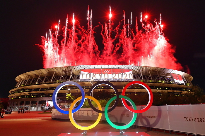 2020 Tokyo Olympics Opening Ceremony National Stadium, JULY 23, 2021 : Tokyo 2020 Olympic Games Opening Ceremony at the Olympic Stadium in Tokyo, Japan.  Photo by Naoki Nishimura AFLO SPORT 