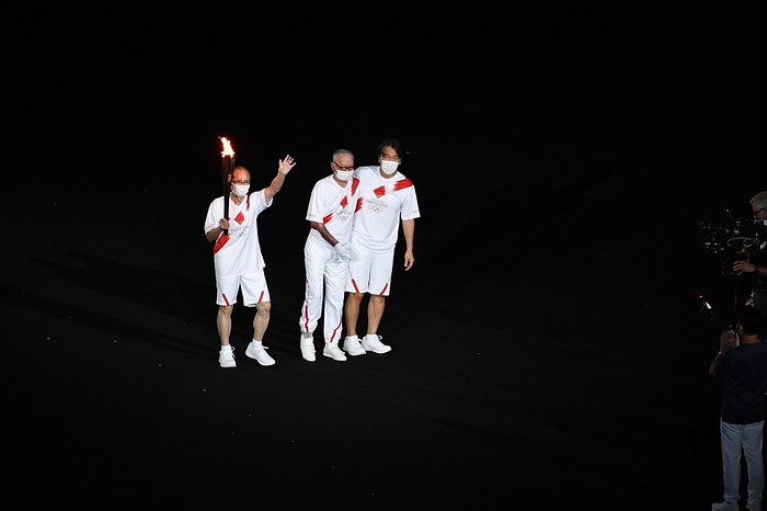 2020 Tokyo Olympics Opening Ceremony General view, Torchbearers,  JULY 23, 2021 :  Tokyo 2020 Olympic Games Opening Ceremony at the Olympic Stadium in Tokyo, Japan.   Photo by MATSUO.K AFLO SPORT 