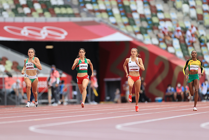 Tokyo Olympic Games 2020   Athletics HEALY Phil  IRL , MORAN Paola  MEX , KACZMAREK Natalia  POL , AUGUST 3, 2021   Athletics : Women s 400m   Round 1 during the Tokyo 2020 Olympic Games at the National Stadium in Tokyo, Japan.  Photo by AFLO SPORT 