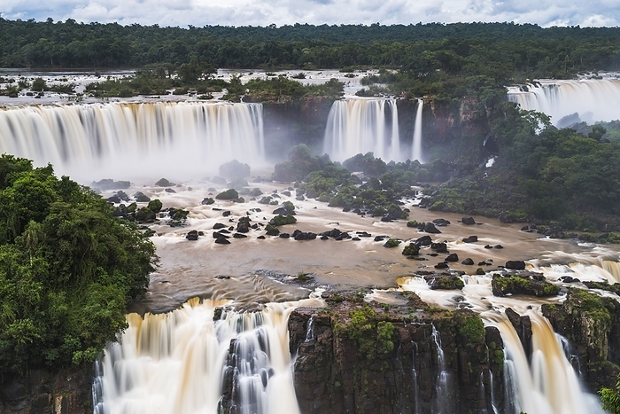 Iguazu Falls  aka Iguacu Falls or Cataratas del Iguazu , the Brazilian Side, Brazil Argentina Paraguay border Iguacu Falls, aka Iguacu Falls or Cataratas del Iguacu, the Brazilian Side, Brazil Argentina Paraguay border, South America
