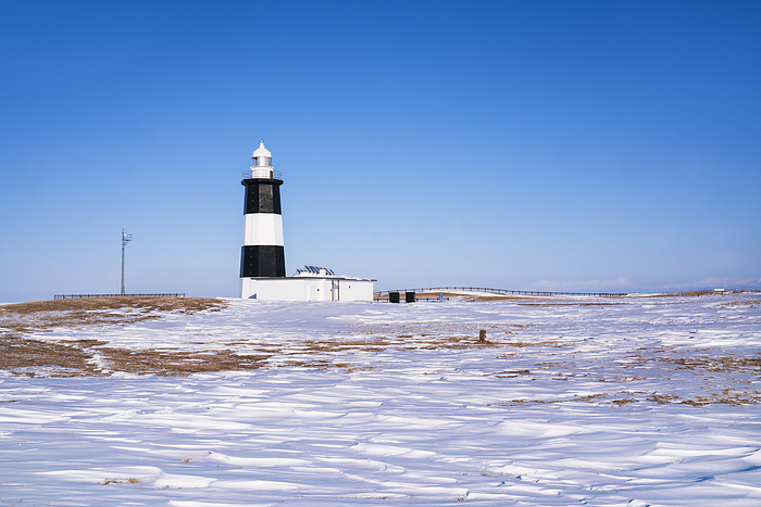 Cape Noto Lighthouse and drift ice
