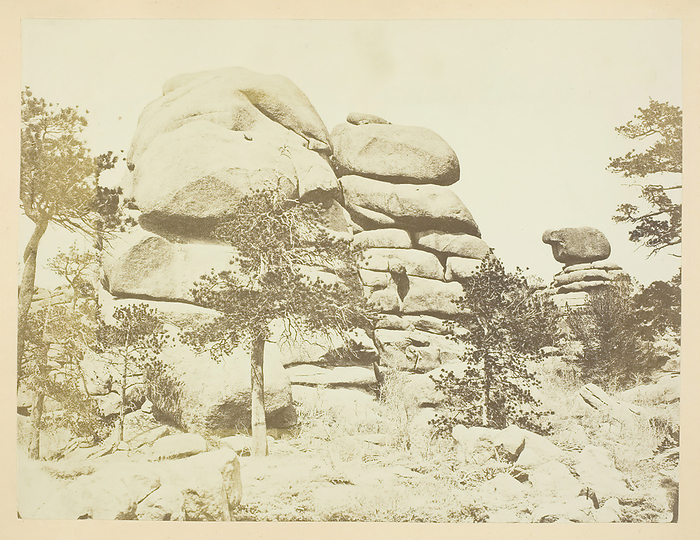 Granite Rock, Buford Station, Laramie Mountains, 1868 69. Creator: Andrew Joseph Russell. Granite Rock, Buford Station, Laramie Mountains, 1868 69. Albumen print, pl. ii from the album  quot Sun Pictures of Rocky Mountain Scenery quot   1870 .