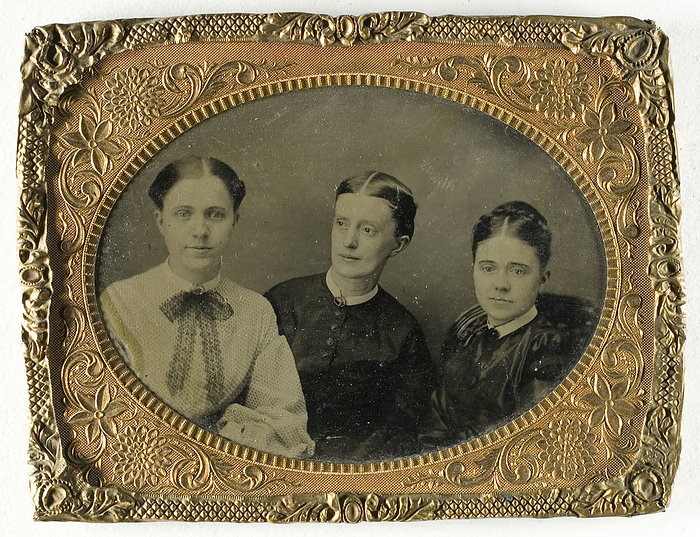 Untitled  Portrait of Three Women , 1850 99. Creator: Unknown. Untitled  Portrait of Three Women , 1850 99. Tintype.