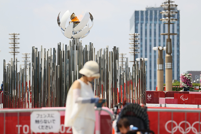 2020 Tokyo Paralympics Torchbearer AUGUST 31, 2021 : A general view of the paralympic cauldron at the Yume no ohashi bridge  Dream Bridge  in Tokyo, Japan.  Photo by AFLO SPORT 