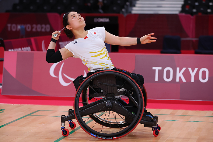 2020 Tokyo Paralympics Badminton Women s Singles WH2 Rie Ogura  JPN , SEPTEMBER 1, 2021   Badminton : Women s Singles WH2 Group Play during the Tokyo 2020 Paralympic Games at the Yoyogi National Gymnasium in Tokyo, Japan.  Photo by YUTAKA AFLO SPORT 