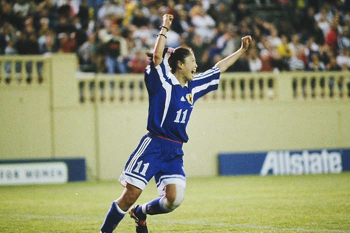 1999 FIFA Women s World Cup Japan s Nami Otake celebrates after scoring their 1st goal during the FIFA Women s World Cup USA 1999 Group C match between Japan 1 1 Canada at Spartan Stadium in San Jose, United States, June 19, 1999.  Photo by JFA AFLO 