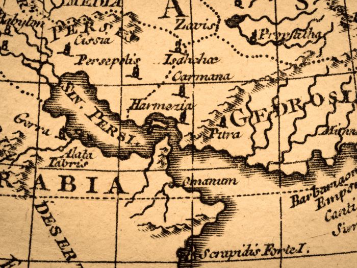Antique World Map of the Persian Gulf