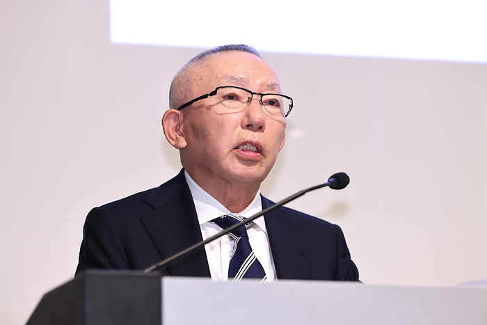 FAST RETAILING announces financial results Fast Retailing held a financial results conference on October 14. Photo shows Fast Retailing Chairman and President Tadashi Yanai on October 14, 2021.