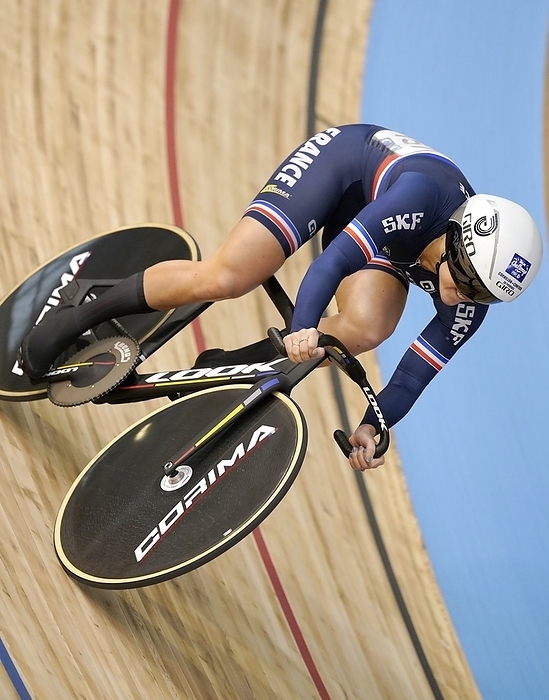 UCI 2021 Track World Championships  Mathilde Gros of France  in Qualifying Womens Sprint during UCI 2021 Track World Championships on Oktober 21, 2021 at Jean Stablinksi Velodrome in Roubaix, France Photo by SCS Soenar Chamid AFLO  HOLLAND OUT 