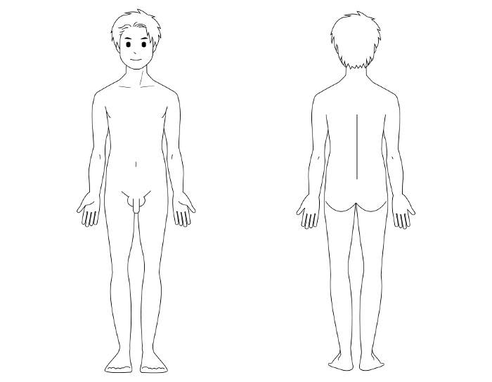 male full body illustration beauty vector illustration