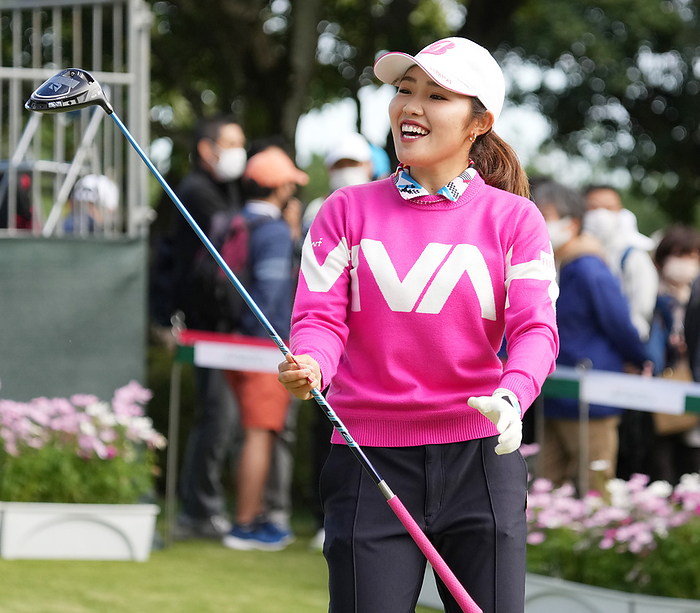 2021 Masters GC Ladies 3rd Day Ayaka Furue releases her tee shot on the 10th on the 3rd day of the Masters GC Ladies event at Masters GC on October 23, 2021.