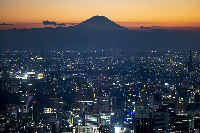 Mount Fuji 2021 09 20   Mount Fuji and Tokyo buildings are seen from the Sky Tree in the beginning of the evening Photo by Ivo Gonzalez