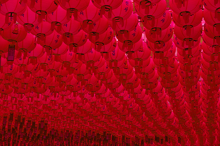 lanterns at Bukhansan Temple in Seoul paper lanterns at Bukhansan Temple in Seoul