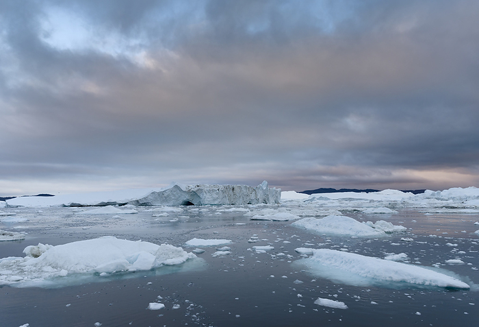 Greenland Ilulissat Icefjord Ilulissat Icefjord also called kangia or Ilulissat Kangerlua at Disko Bay. The icefjord is listed as UNESCO world heritage. America, North America, Greenland, Denmark, Photo by Martin Zwick REDA CO Universal Images Group