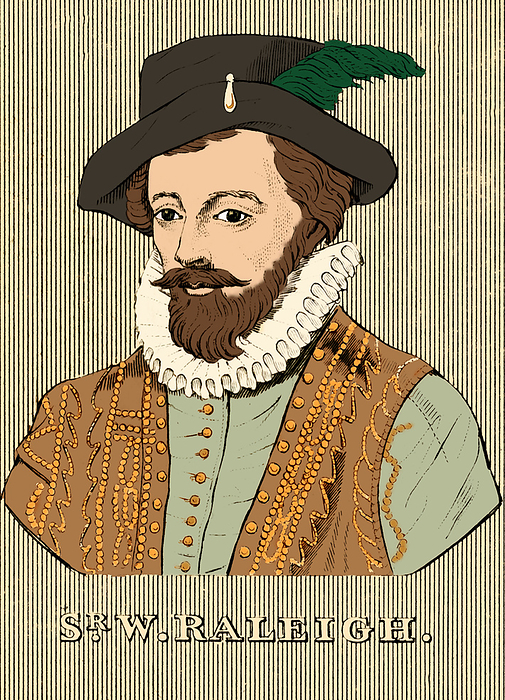  Sir W. Raleigh ,  c1552 1618 , 1830. Creator: Unknown.  Sir W. Raleigh ,  c1552 1618 , 1830. Sir Walter Raleigh  c1552 1618  English gentleman, writer, poet, soldier, politician, Elizabethan courtier, spy and explorer instrumental in colonisation of North America. He popularised tobacco and was executed in 1618 for violating the 1604 peace treaty with Spain. From  quot Biographical Illustrations quot , by Alfred Howard.  Thomas Tegg, R. Griffin and Co., J. Cumming, London, Glasgow and Dublin, 1830 .  Colorised black and white print .