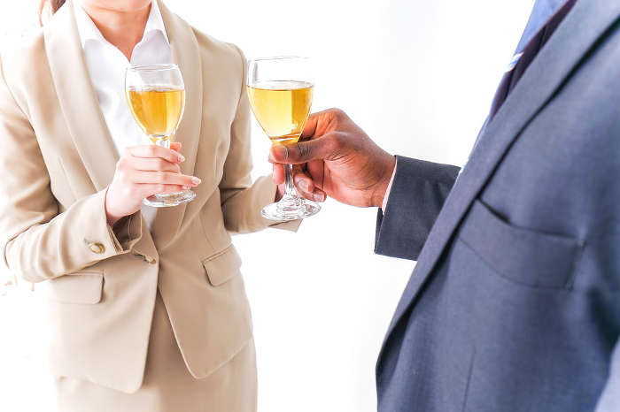 Business people who drink alcohol
